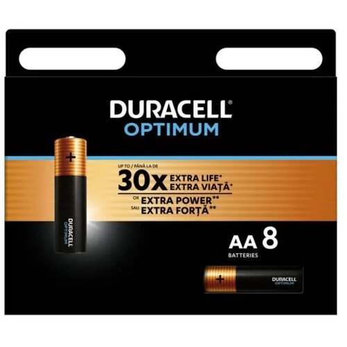 Duracell Baterija Optimum AA (pak 8 kom), nepunjiva Cene