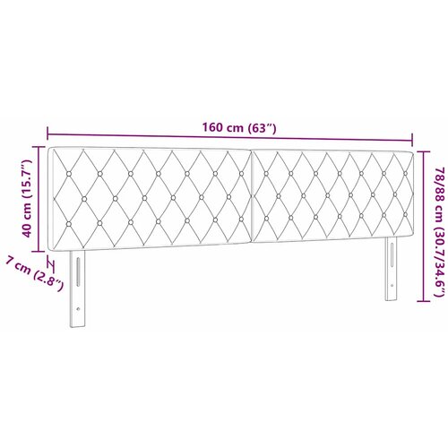  LED glava kreveta s LED trakama Svijetlo siva 160 cm Bar&amp;scaron;un Slike