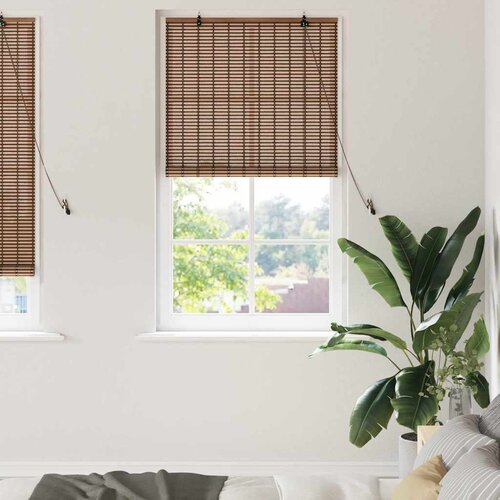 vidaXL Zavese in rolete z zavesami Rjava 100 x 220 cm Bambus Cene