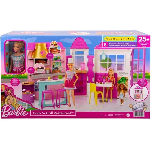 Barbie restoran set za igru kuhanja i ro&amp;scaron;tilj s lutkom Slike