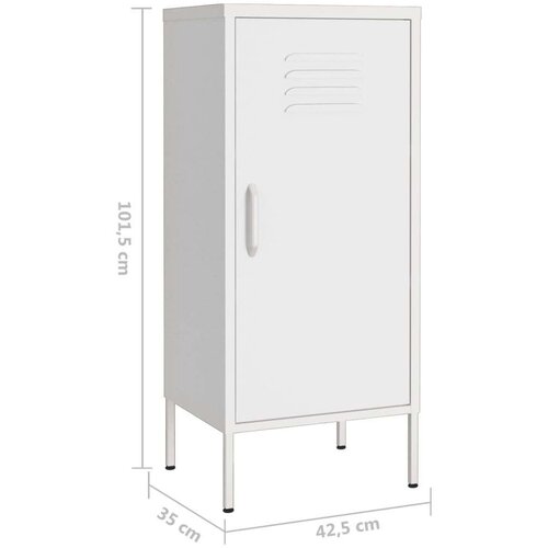 VidaXL Omara za shranjevanje bela 42,5x35x101,5 cm jeklo Slike