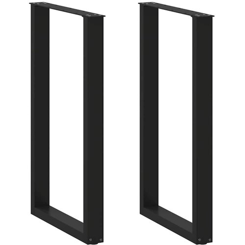  Noge za barski stol U-oblika 2 kom Crne 60 x (100-101) cm Čelik Cene