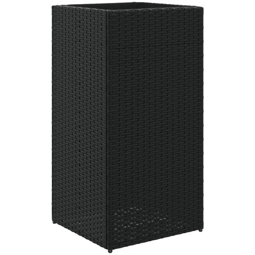 Maison Chic Vrtno cvetlično korito - Cvetlični Lonec črno 40x40x80 cm poli ratan, (21789446) Slike