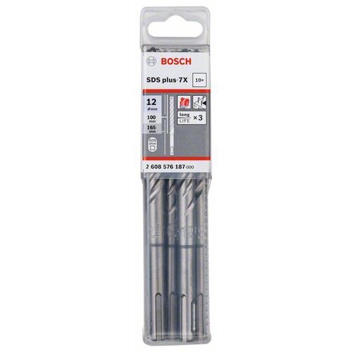 Bosch Hamer burgija SDS plus-7X 2608576187, 12 x 100 x 165 mm, 1 komad Cene