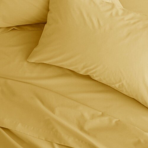 Catherine Lansfield Rumena napenjalna rjuha iz perkala 90x190 cm Easy Iron Percale &amp;ndash; Slike