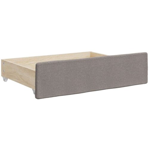  Dnevni krevet na razvlačenje smeđesivi 100 x 200 cm od tkanine Slike