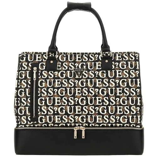 Guess STARK ZIP BOTTOM SHOPPER TOTE Smeđa