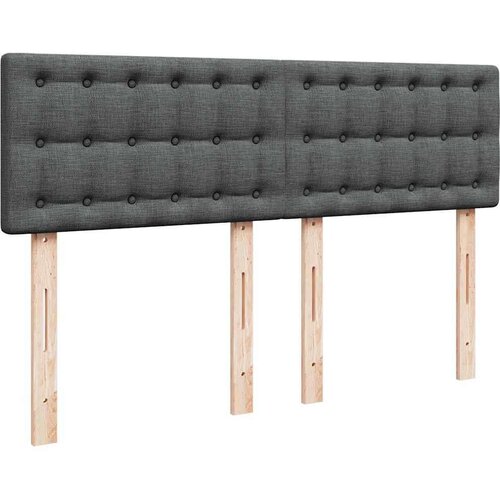 VidaXL otomanski krevet s madracem i led tamnosivi 140x190 cm tkanine Slike