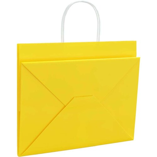  Papirnate vrečke 250 kosov z ročaji rumena 32x22x24 cm, (5000160823) Slike