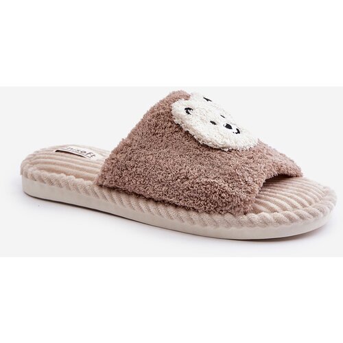 EVENTO Women's slippers with a teddy bear brown lavetire Cijene