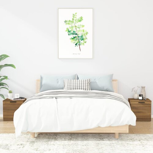 VidaXL Nočna omarica 2 kosa rjavi hrast 40x39x40 cm Slike