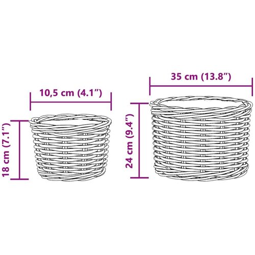  Saksija Ko&amp;scaron;ara s pohranom 2 pcs Siva Kubu Ratan - Siva Slike