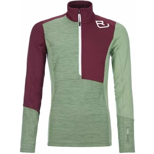 Ortovox Majica s kapuljačom na otvorenom Fleece Light Zip Neck W Green Forest Blend L
