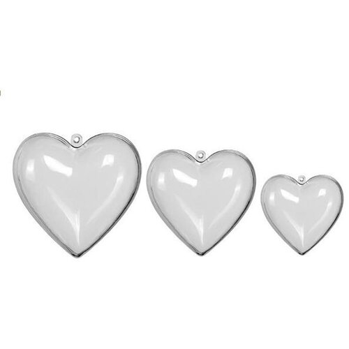  Prozirna plastična srca na preklapanje 5 komada | razne veličine Cijene