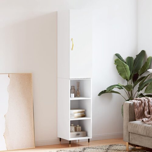 The Living Store Visoka omara bela 34,5x34x180 cm inženirski les - Visoka Omara, (21660885) Slike