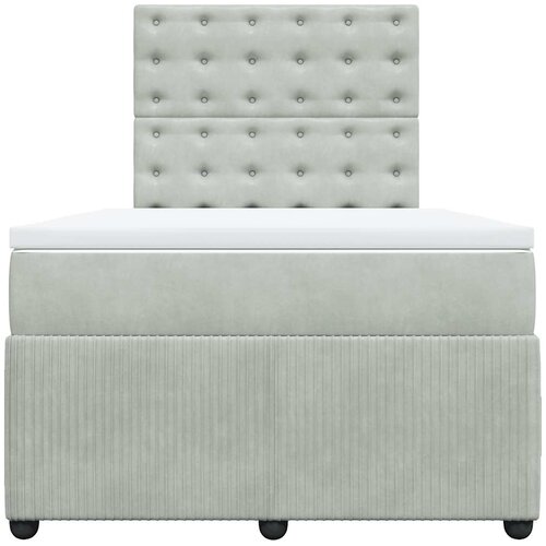 Box spring krevet s madracem svjetlosivi 120x200 cm bar&amp;scaron;unasti Slike