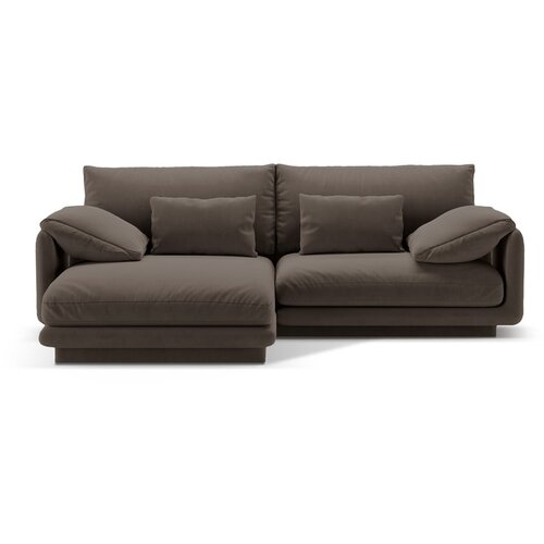Micadoni Smeđa kutna garnitura od boucl&amp;eacute; tkanine (s lijevim kutom) Torino &amp;ndash; Home Slike