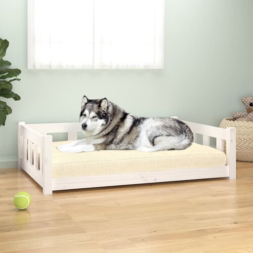 vidaXL Krevet za pse bijeli 105 5 x 75 5 x 28 cm od masivne borovine Cijene