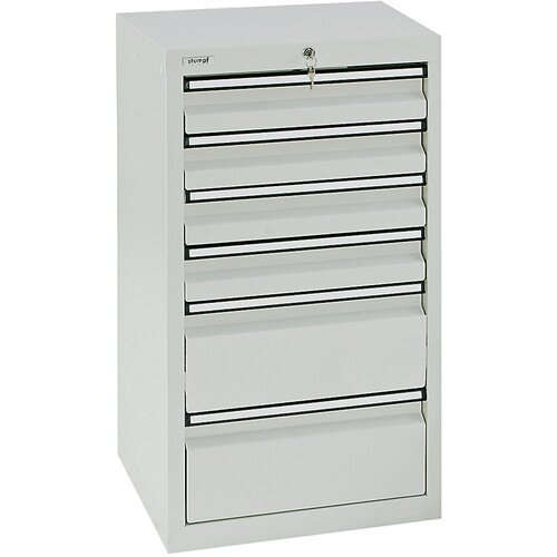  predalnik, vxšxg 900 x 500 x 500 mm, 4 predali višine 100 mm, 2 predala 200 mm, korpus in predali sivi Cene