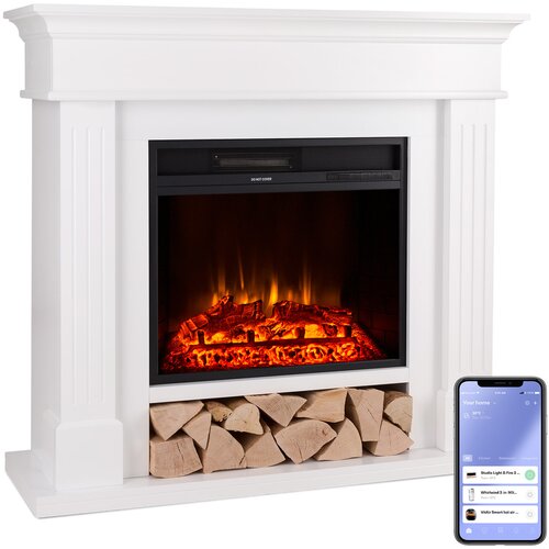 Klarstein las pilas električni kamin grijač s ventilatorom 900/1800W tjedni timer daljinski upravljač Slike
