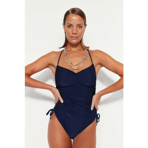 Trendyol Swimsuit - Navy blue - Plain