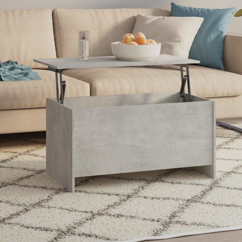 vidaXL Klubska mizica betonsko siva 102x55,5x52,5 cm konstruiran les Cene