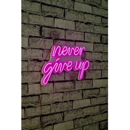 Wallity Zidna LED dekoracija Never Give Up, IP67, 375 cm, 12V, Roze Slike