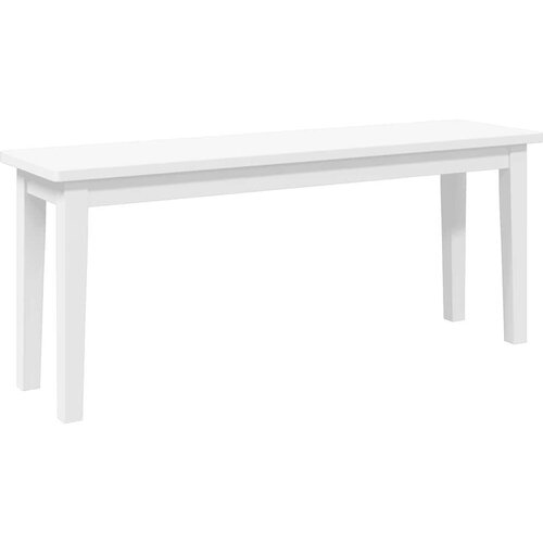 VidaXL Klupa 110 cm bijela puna drvena guma Slike