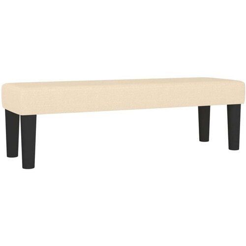 vidaXL Box spring postelja z vzmetnico krem 140x190 cm blago Cene