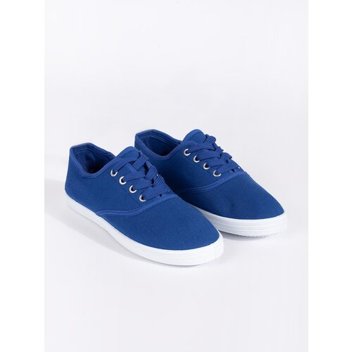 Shelvt Blue lace-up sneakers for kids Slike