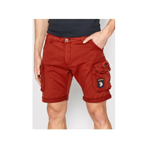 Alpha Industries Kratke hlače iz tkanine Crew 186209 Rdeča Regular Fit