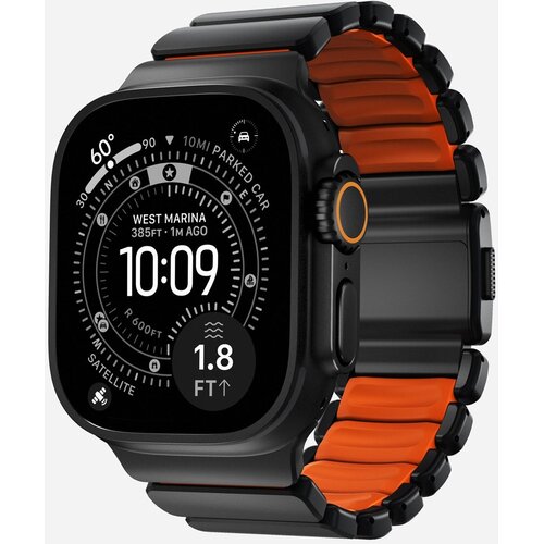  Ojačan športni pašček za Watch 49mm z magnetno zaponko, Črna / Zelena, (5000275606) Cene