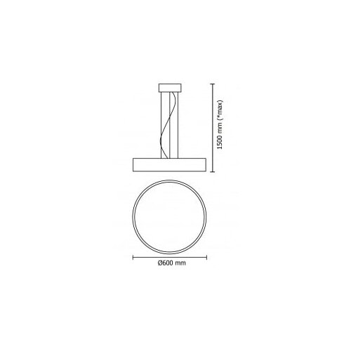 Vesta 351 visilica 60W 3000/4000K bela Slike
