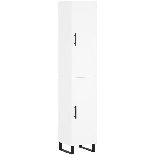  Visoka komoda bijeli 34,5x34x180 cm od konstruiranog drva Slike