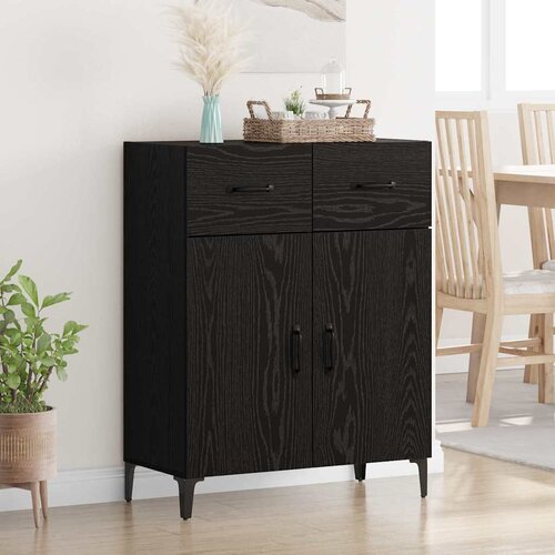 vidaXL Kreveta Crni hrast 34 x 69.5 x 90 cm Konstruirano drvo Cijene