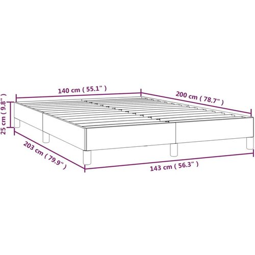 VidaXL Okvir za krevet tamnosmeđi 140x200 cm od tkan Slike