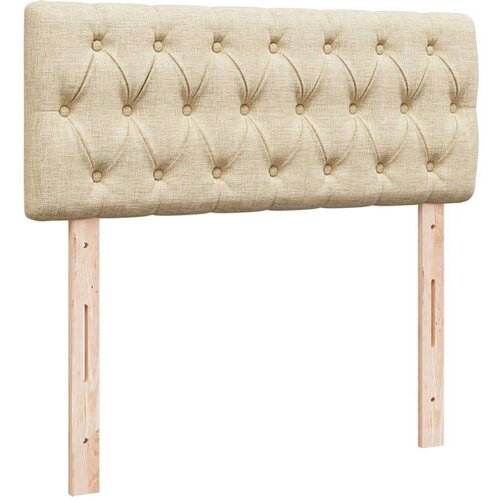 vidaXL Box spring postelja z vzmetnico krem 120x200 cm blago Cene