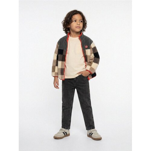 Sinsay Lagani Sherpa Fleece Jakna s Kockastim Uzorkom Slike