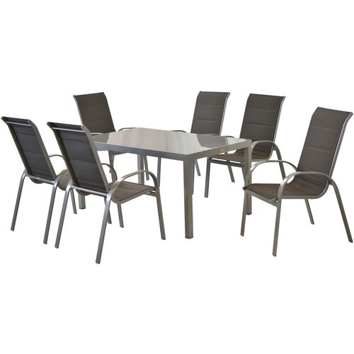 Gardenson Vrtni Set Amalfi, 7-Delno, Aluminij, Steklo Cene