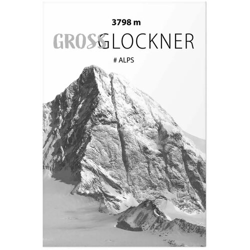  Plakat - Majestic mountain peak Glosslockner mountain crown mountain landscape 29.7x42 Bez okvira Slike