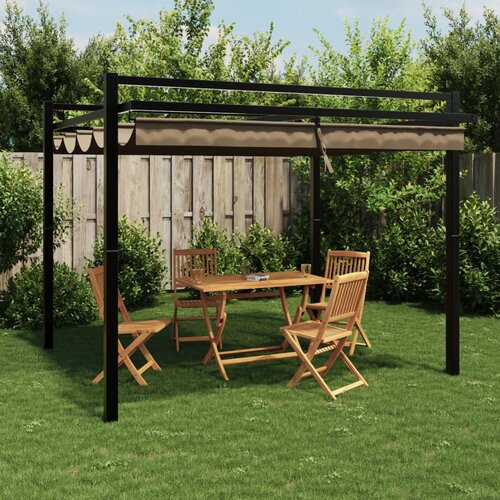 vidaXL Vrtni paviljon z zložljivo streho tape 3x3 m aluminij Cene