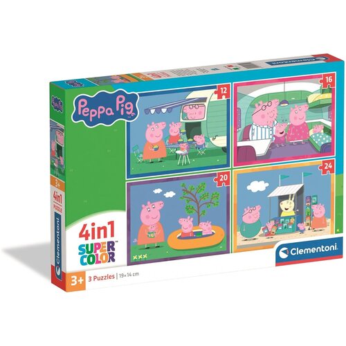 Clementoni Peppa Prasić 4 u 1 Supercolor puzzle - Slike