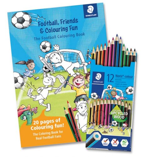  BOJE DRVENE 12BOJA NORIS COLOUR PLUS BOJANKA &amp;quot;NOGOMET&amp;quot; STAEDTLER 185 SET10 BLISTER Slike
