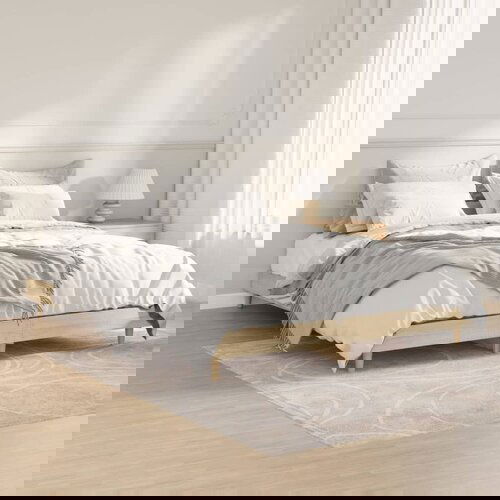 VidaXL Posteljni okvir sonoma hrast 140x190 cm inženirski les Slike