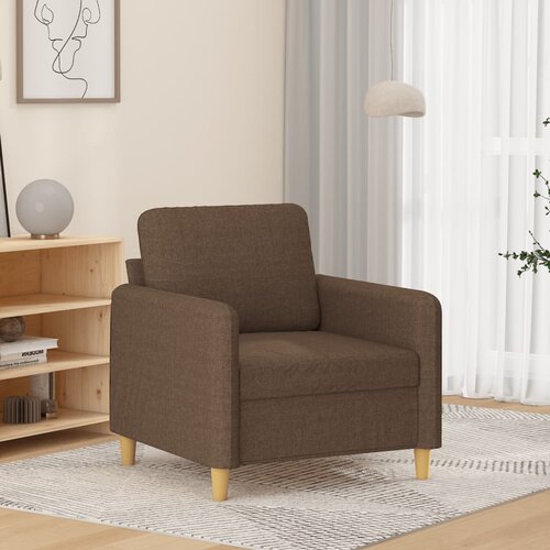 The Living Store Fotelj rjav 60 cm blago - Fotelj, (21835714) Cene
