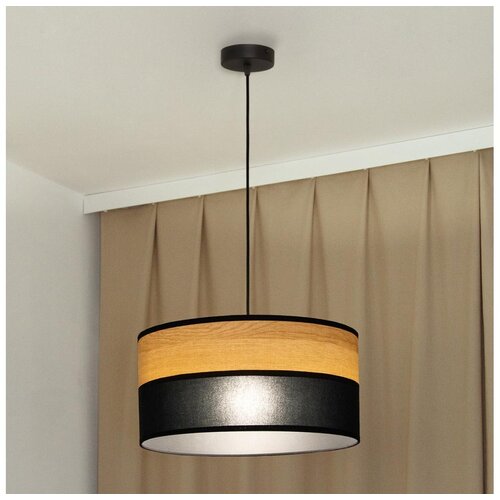  visilica na lanku ALBA 1xE27/15W/230V prečnik 45 cm crna/braon Cene