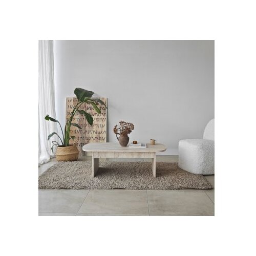 Hanah home Klub sto Theseus, 105x35x60 cm, Krem Cene