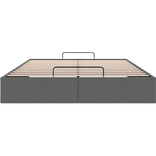  Otomanski krevet Tamnosiva 153 x 203 cm Tkanina Slike