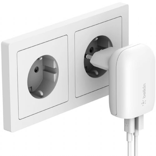 Belkin BOOST Charge 37W DualChar USB-C 25W PD + USB-A WCB007vfWH Slike