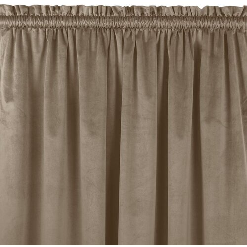  Curtain VILA color beige style classic 5 cm pole pocket with 3 cm fringe velvet 200x270 HOMEDE Cene